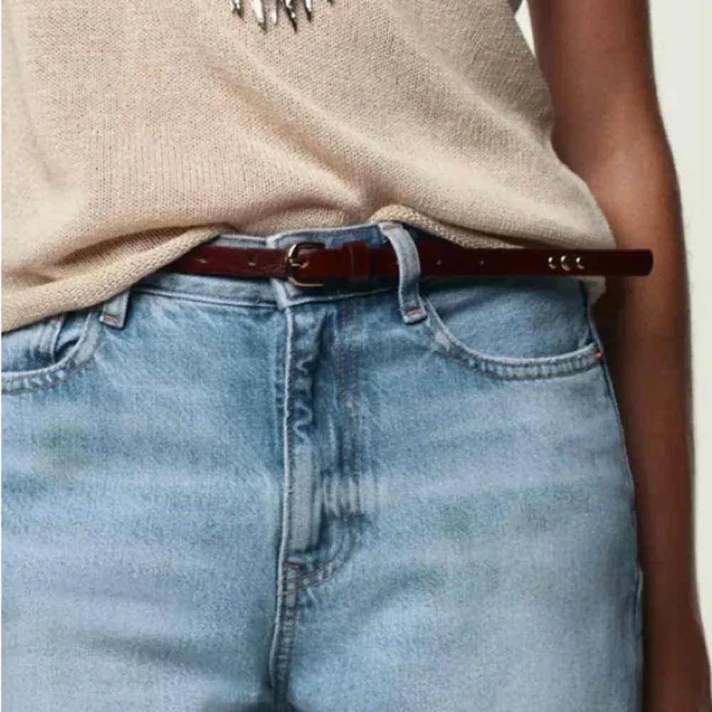 ZARA Faux Leather Belt With Studs